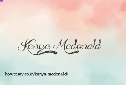 Kenya Mcdonald