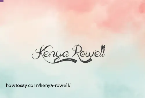 Kenya Rowell