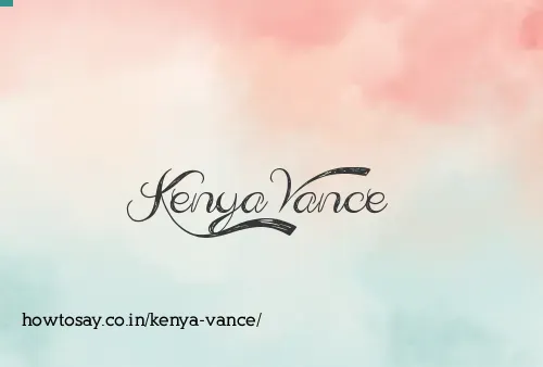 Kenya Vance