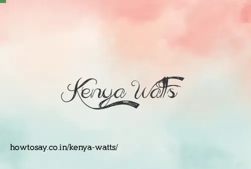Kenya Watts