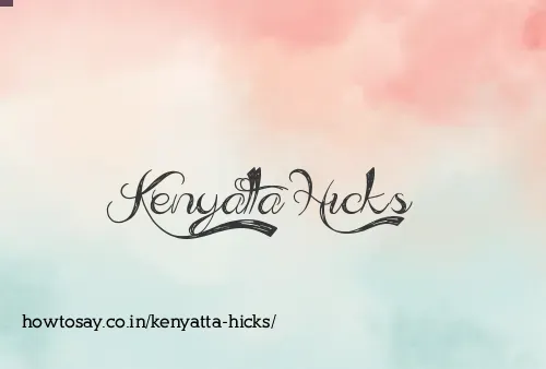Kenyatta Hicks