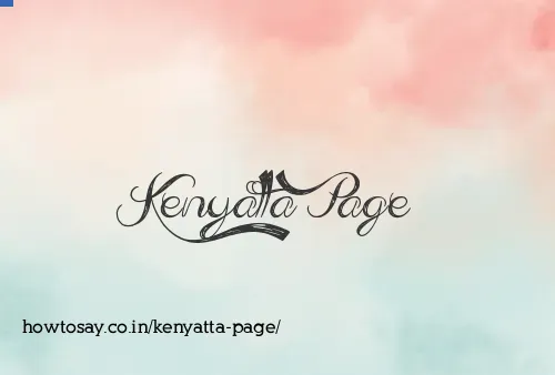 Kenyatta Page