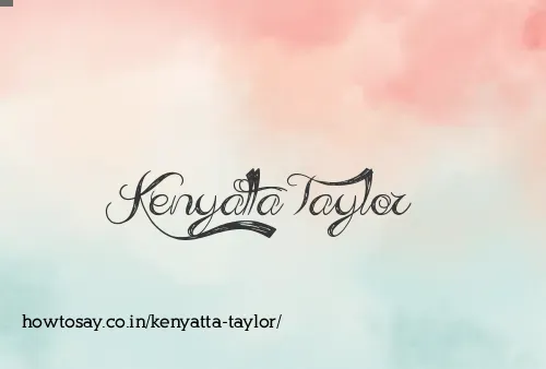 Kenyatta Taylor