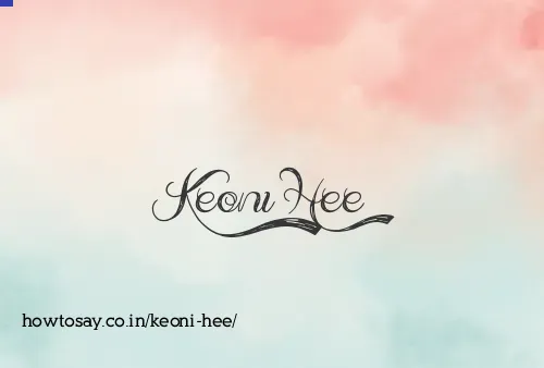 Keoni Hee