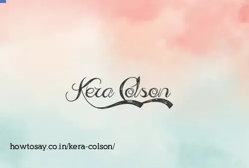 Kera Colson