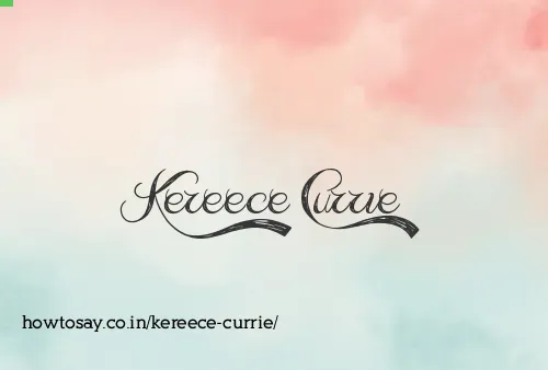 Kereece Currie