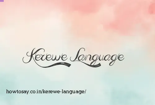 Kerewe Language