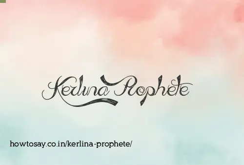Kerlina Prophete