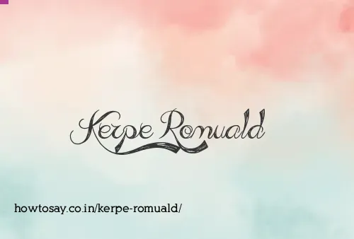 Kerpe Romuald