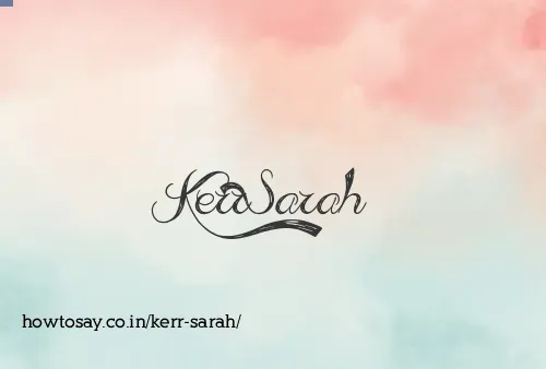 Kerr Sarah