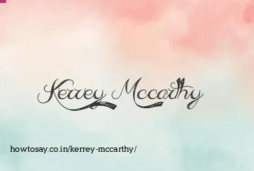 Kerrey Mccarthy