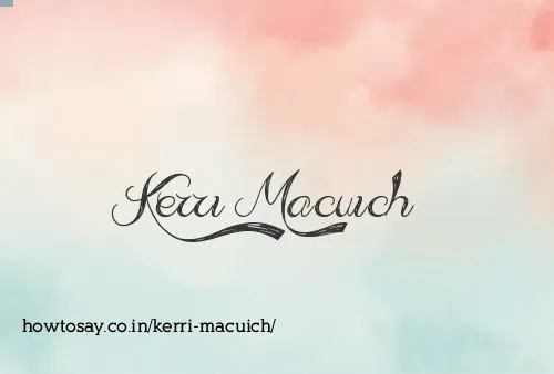 Kerri Macuich