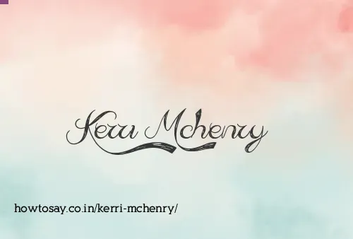 Kerri Mchenry