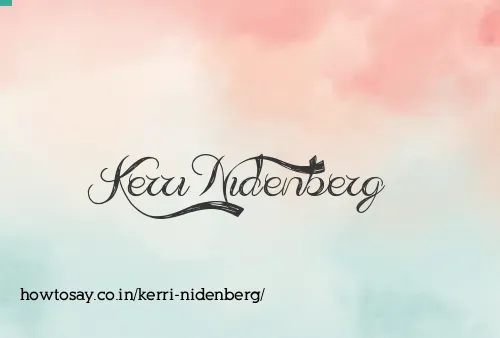 Kerri Nidenberg