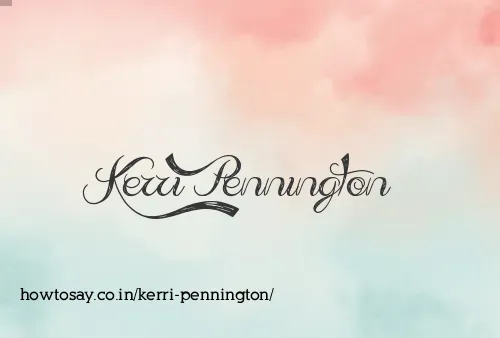 Kerri Pennington