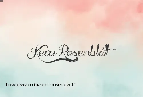 Kerri Rosenblatt