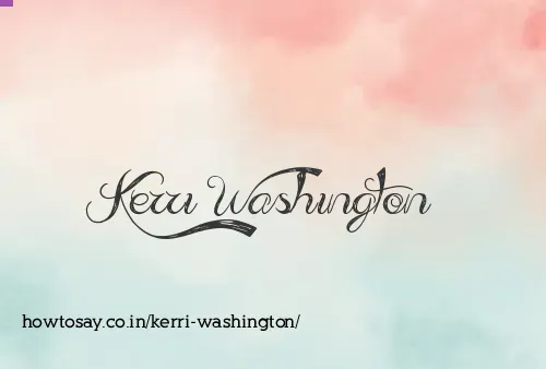 Kerri Washington