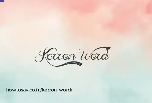 Kerron Word