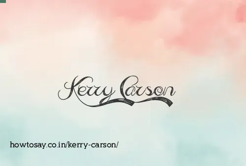 Kerry Carson