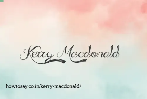 Kerry Macdonald