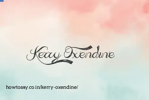 Kerry Oxendine