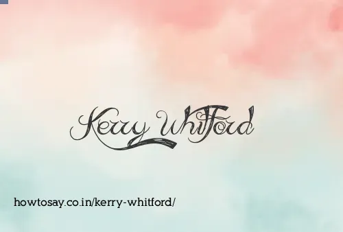 Kerry Whitford