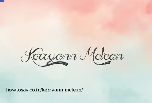 Kerryann Mclean