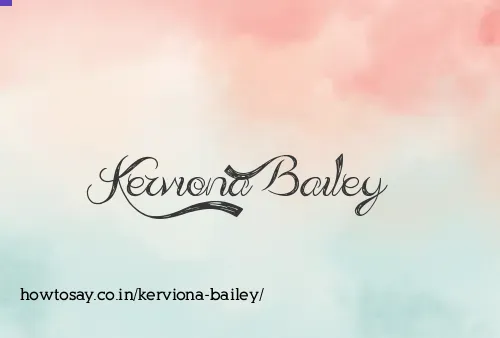 Kerviona Bailey