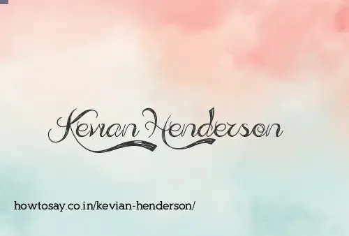Kevian Henderson