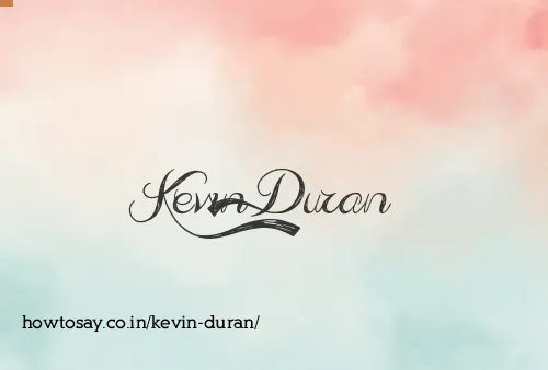 Kevin Duran