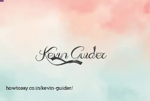 Kevin Guider