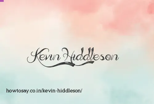Kevin Hiddleson