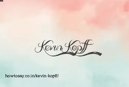 Kevin Kopff