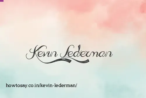 Kevin Lederman
