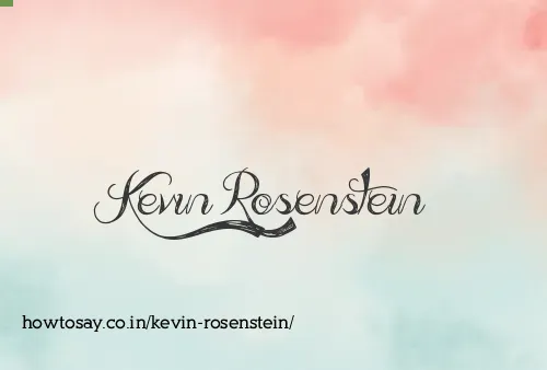 Kevin Rosenstein