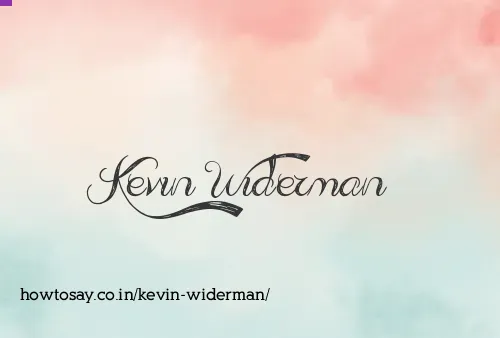 Kevin Widerman