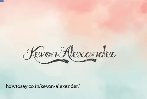 Kevon Alexander