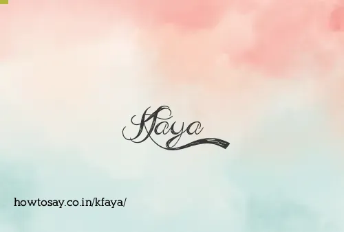 Kfaya