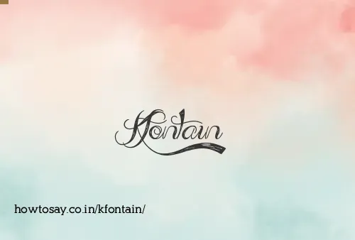 Kfontain