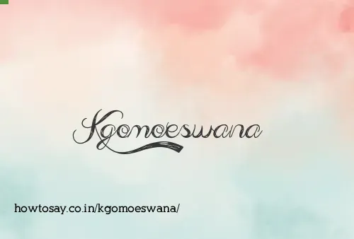 Kgomoeswana