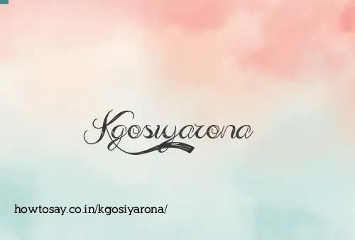 Kgosiyarona