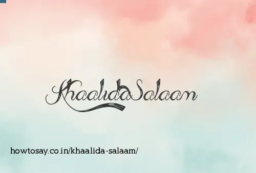 Khaalida Salaam