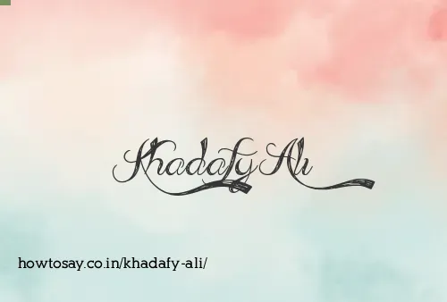 Khadafy Ali
