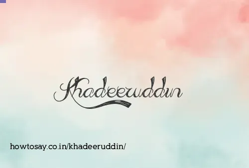 Khadeeruddin