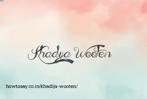 Khadija Wooten