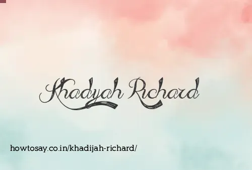 Khadijah Richard