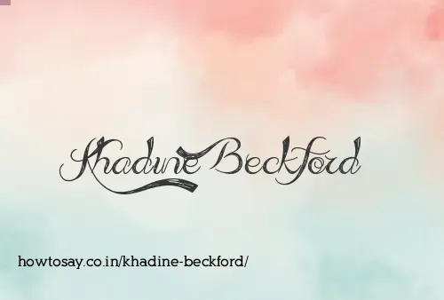 Khadine Beckford