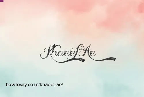Khaeef Ae