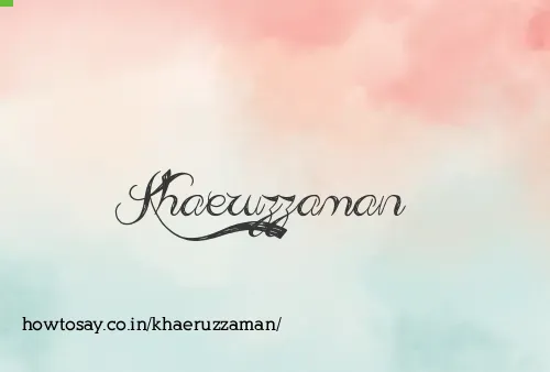Khaeruzzaman