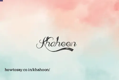 Khahoon